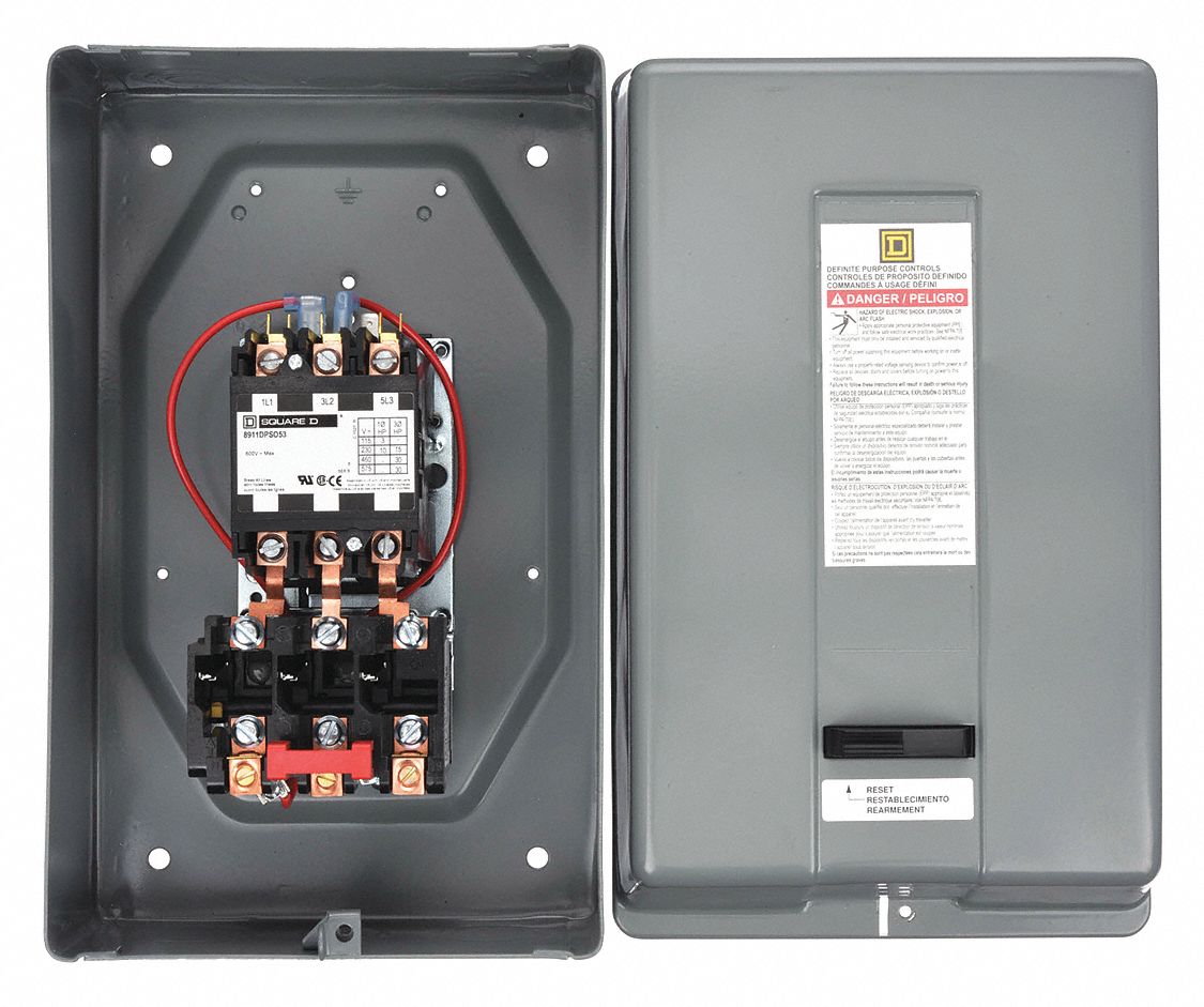 Definite Purpose Magnetic Motor Starter: Non-Reversing, 3 Poles, 50 A, Thermal