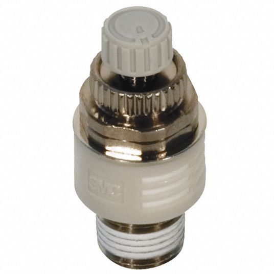 SMC Exhaust Port Flow Control 3/8 in NPT Valve Port Size, 0 to 145 psi