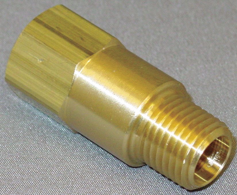 PISTON SPRING CHECK VALVE, PISTON, INLINE VALVE BODY, ¼ IN PIPE, MNPT X FNPT