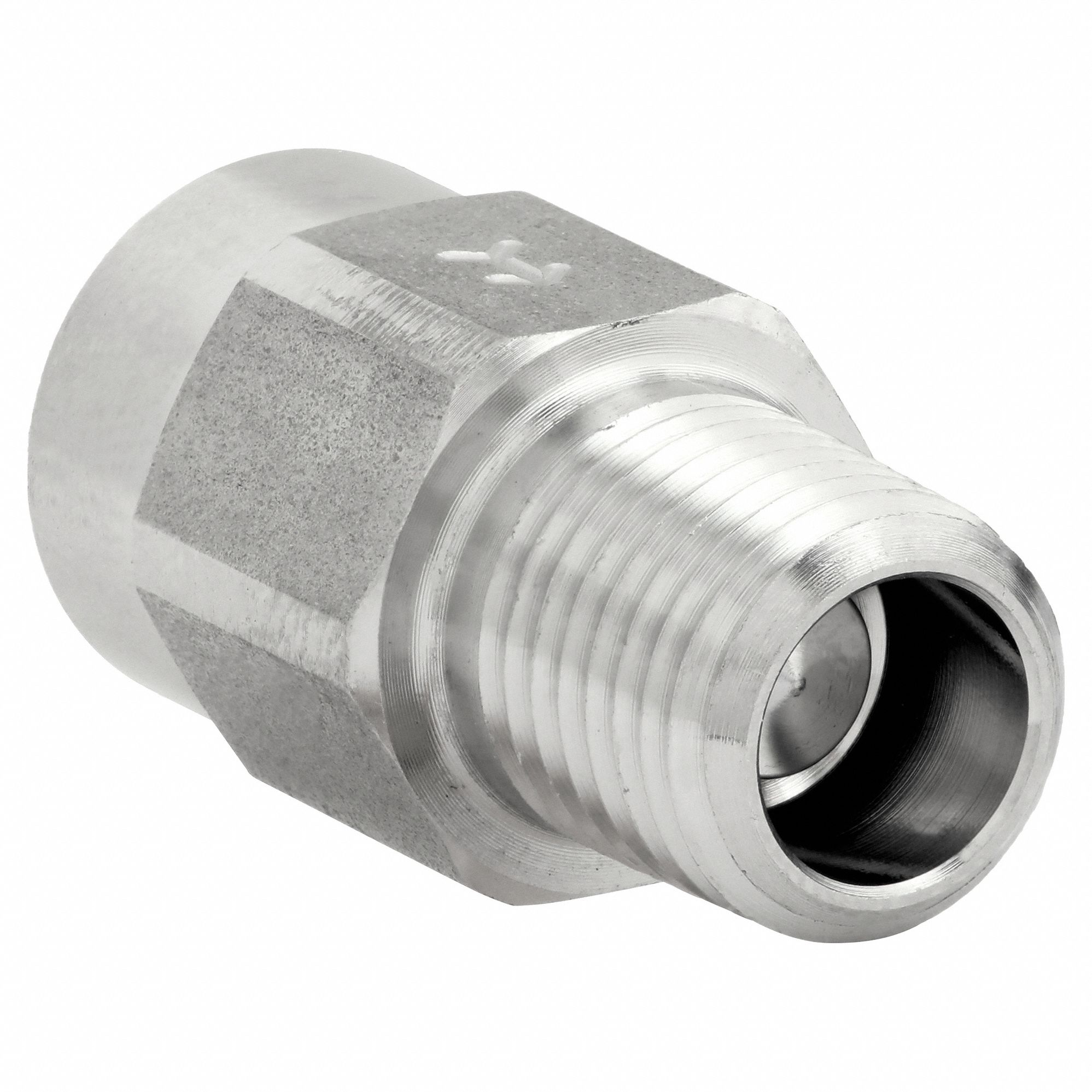PISTON SPRING CHECK VALVE, PISTON, INLINE VALVE BODY, ¼ IN PIPE, FNPT X MNPT