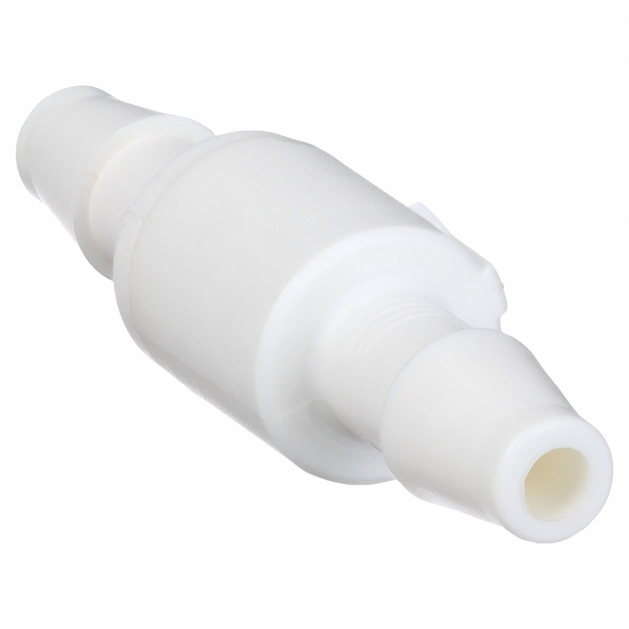 BALL CONE SPRING CHECK VALVE, BALL, INLINE VALVE BODY, NYLON, ¼ IN PIPE, STANDARD