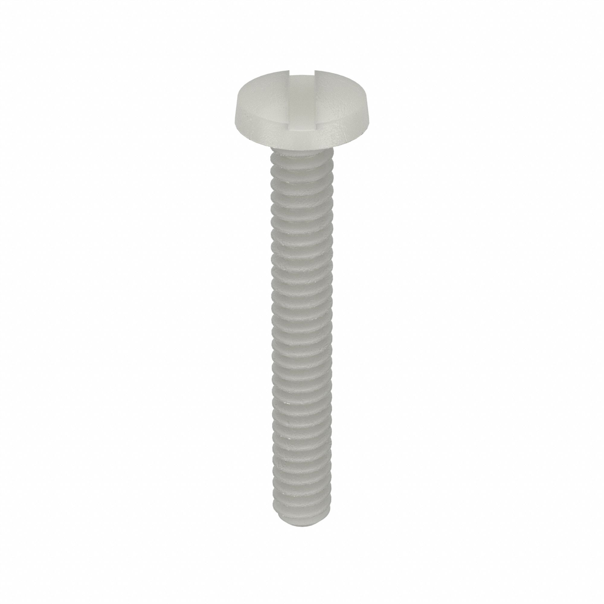 Machine Screw: #6-32 Thread Size, 1 in Lg, Nylon, Plain, Binding, Slotted, Machine Screw, 50 PK