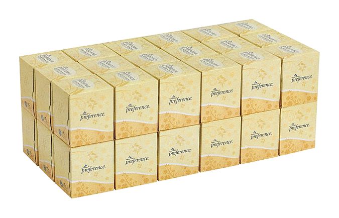 FACIAL TISSUE, CUBE, PREFERENCE, 7¾ X 8¾ IN SHEET SIZE, 2 PLY, 36 PK
