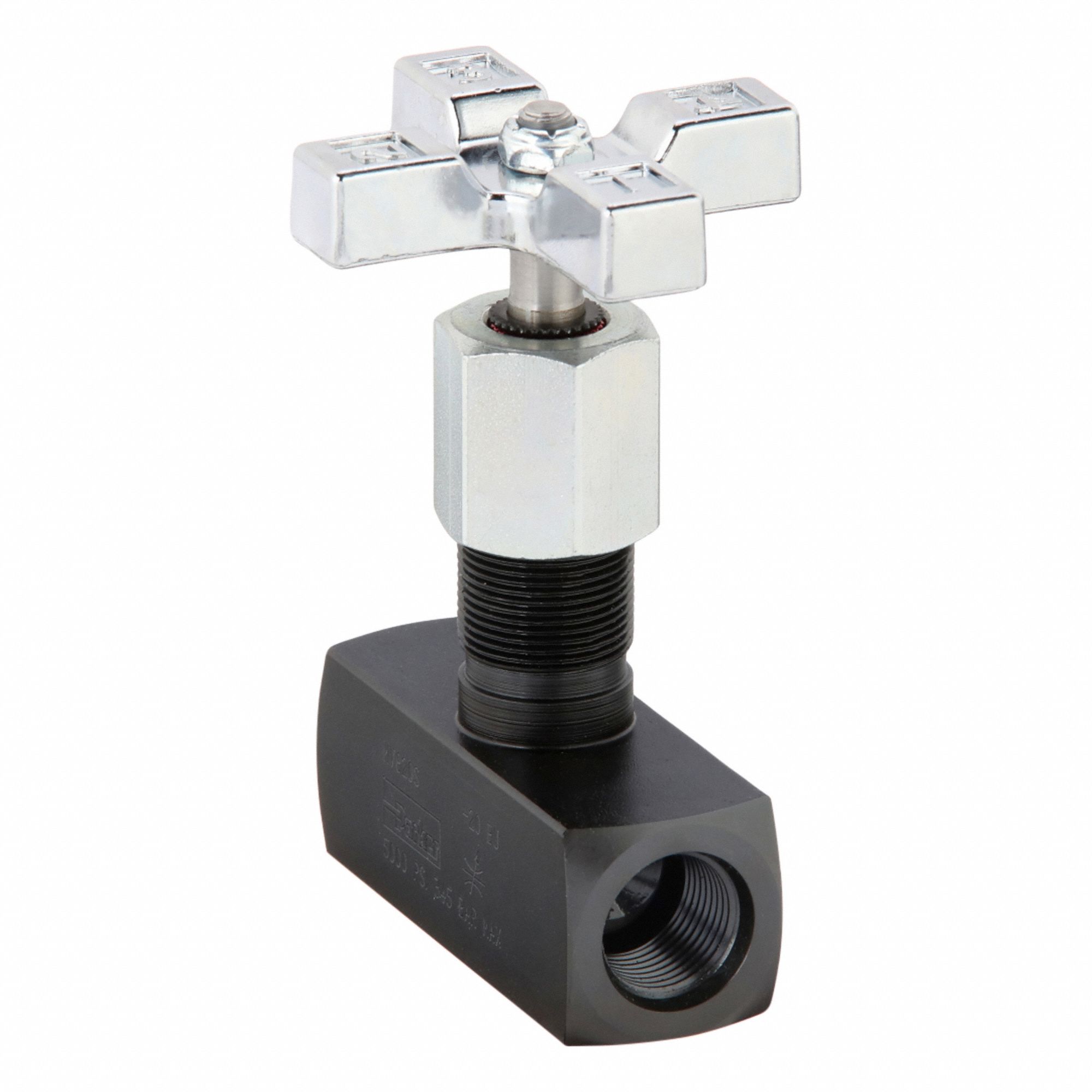 Metering Valve: 8 gpm Max Flow Rate, #8 SAE 45° Flare, #8 SAE 45° Flare, Steel, Needle