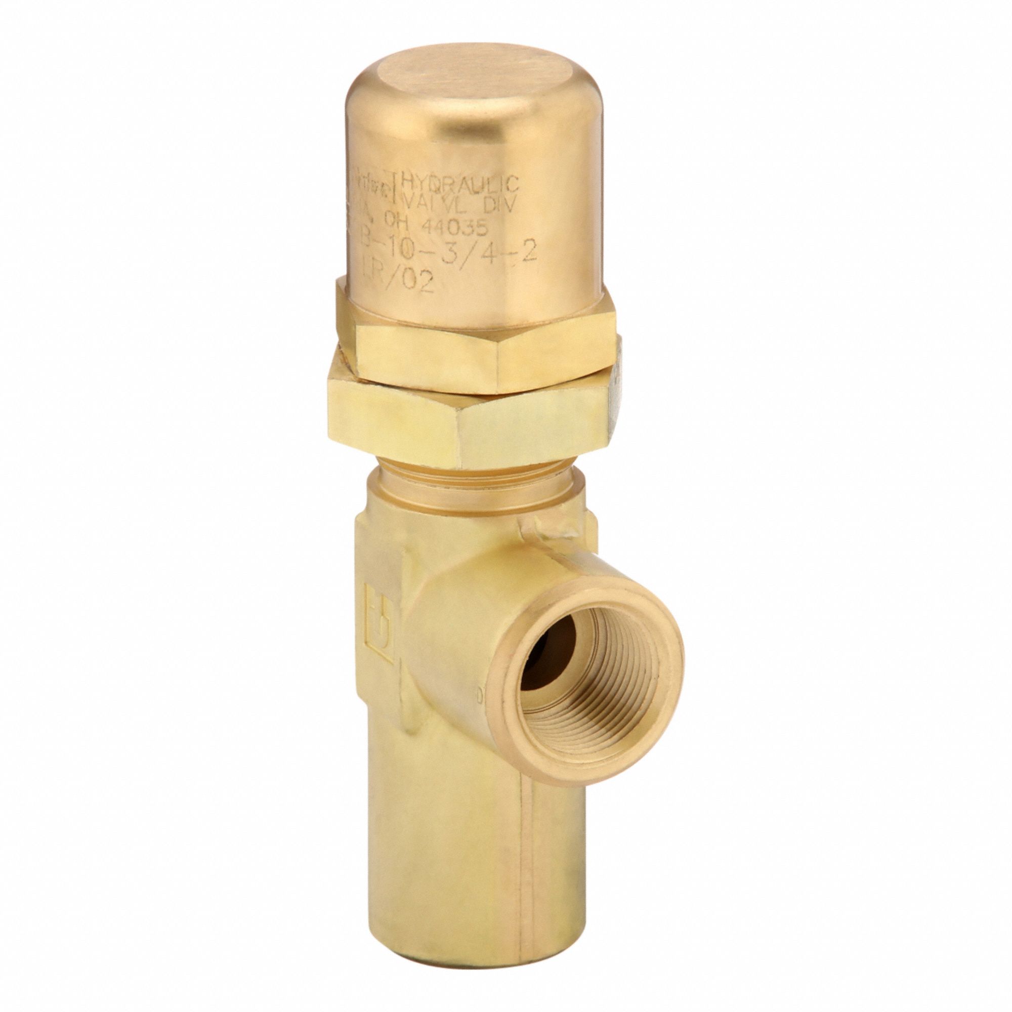 Pressure Control Valve: 15 gpm, 1, 750 psi Max Set, Brass, 3/4 in NPT