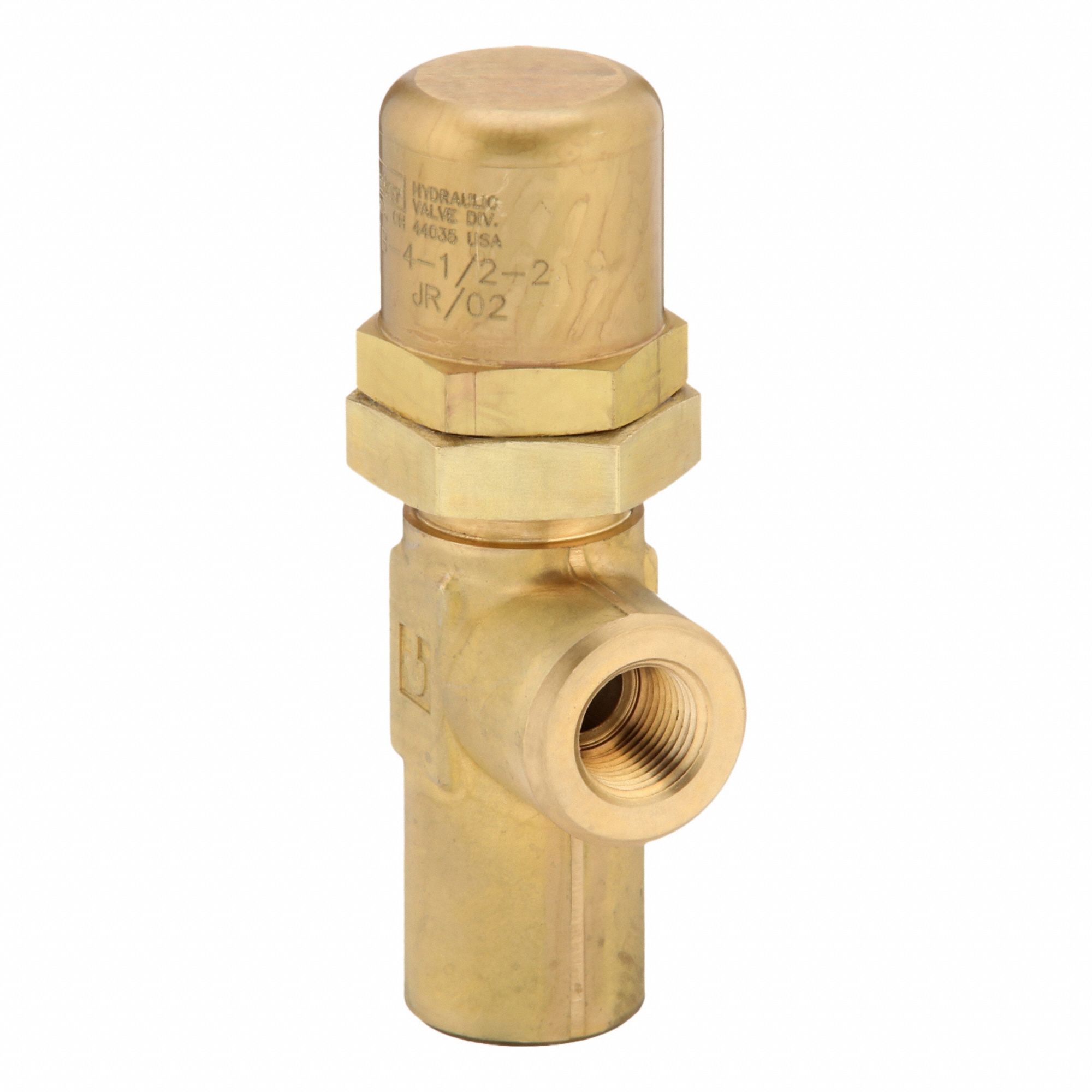 Pressure Control Valve: 10 gpm, 200 psi Max Set, Brass, 1/2 in NPT
