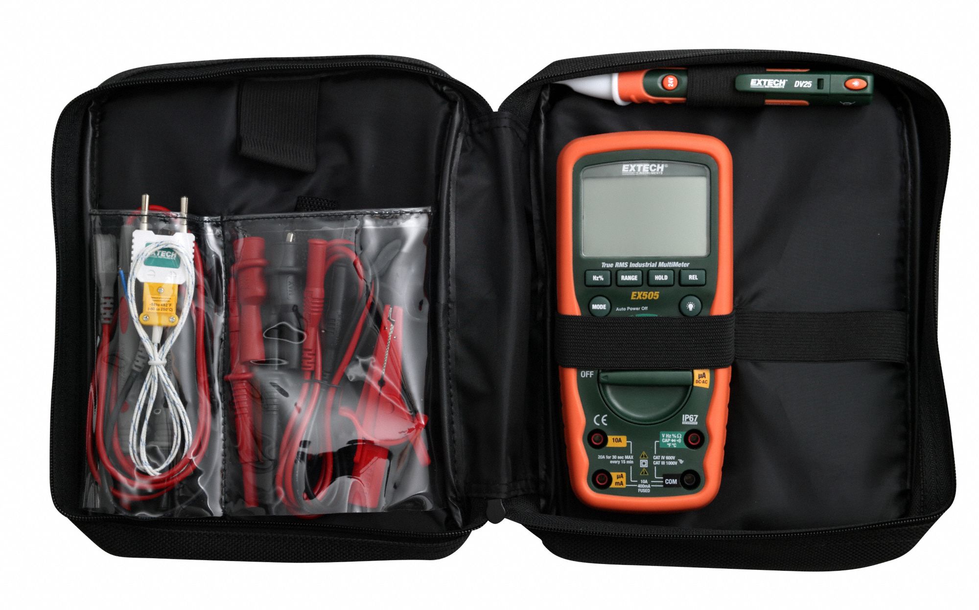 EXTECH Digital Multimeter Kit 4DKJ7EX505K Grainger