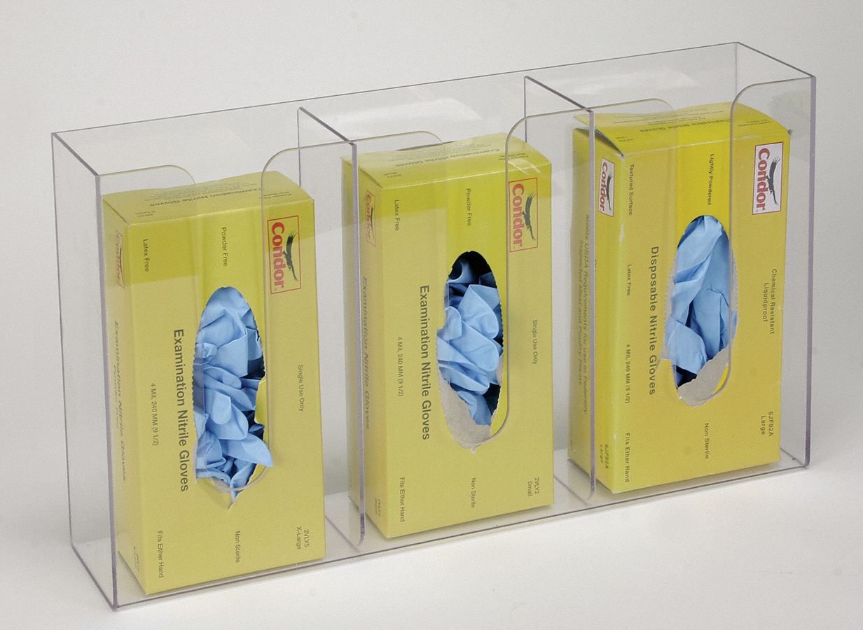 GRAINGER APPROVED Glove Box Dispenser, 3 Boxes 4DKT94DKT9 Grainger