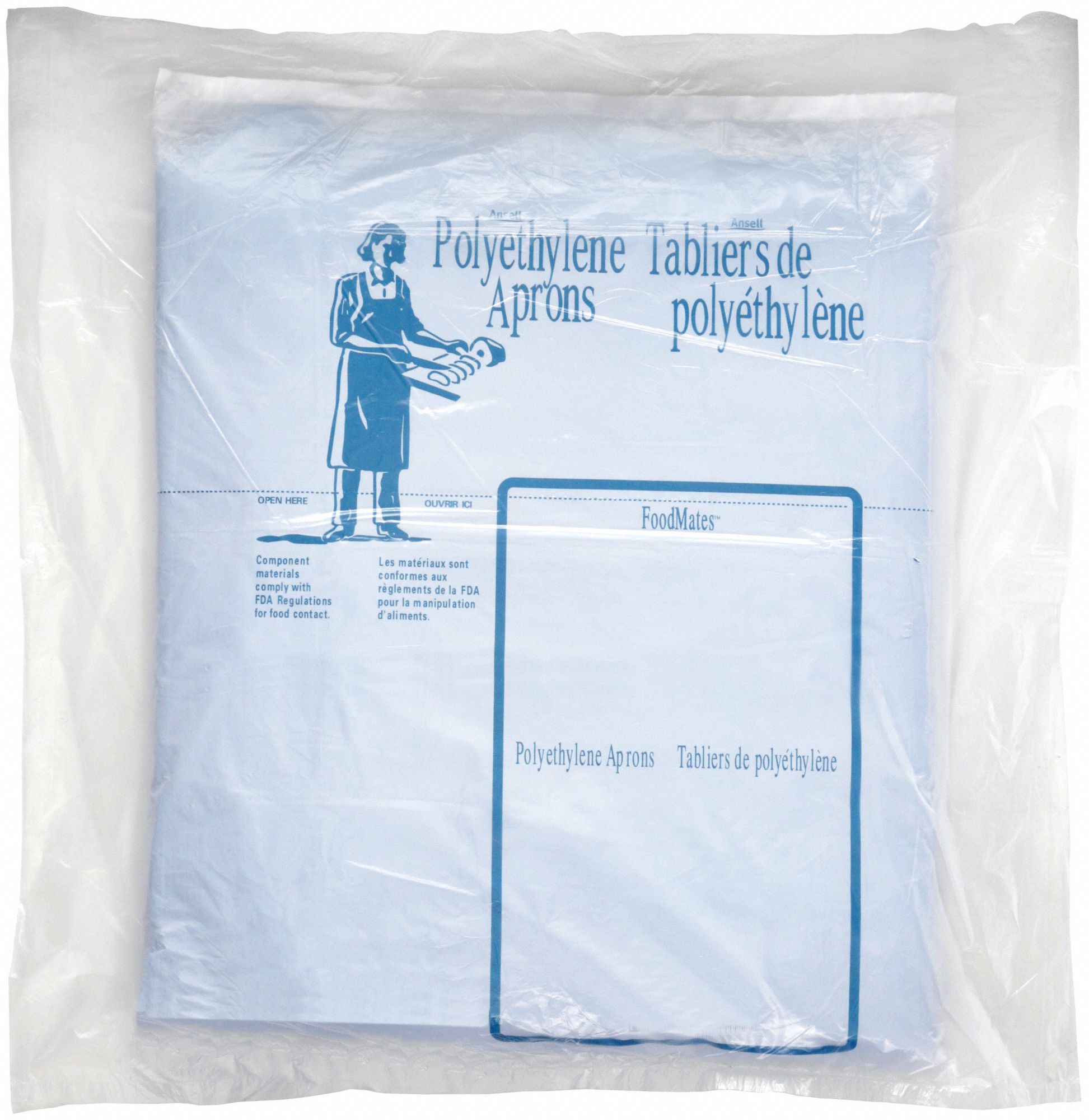 OPEN POLY BAG, 0.5 MIL THICK, 20 IN W, 20 IN L, FLAT, CLEAR, CASE PACK, 1,000 PK