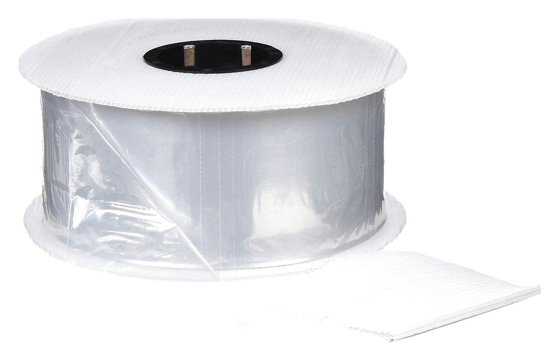 Open-Ended Bag: 1.4 mil Thick, 4 in Wd, 5 in Lg, Clear, Roll, 3, 000 PK