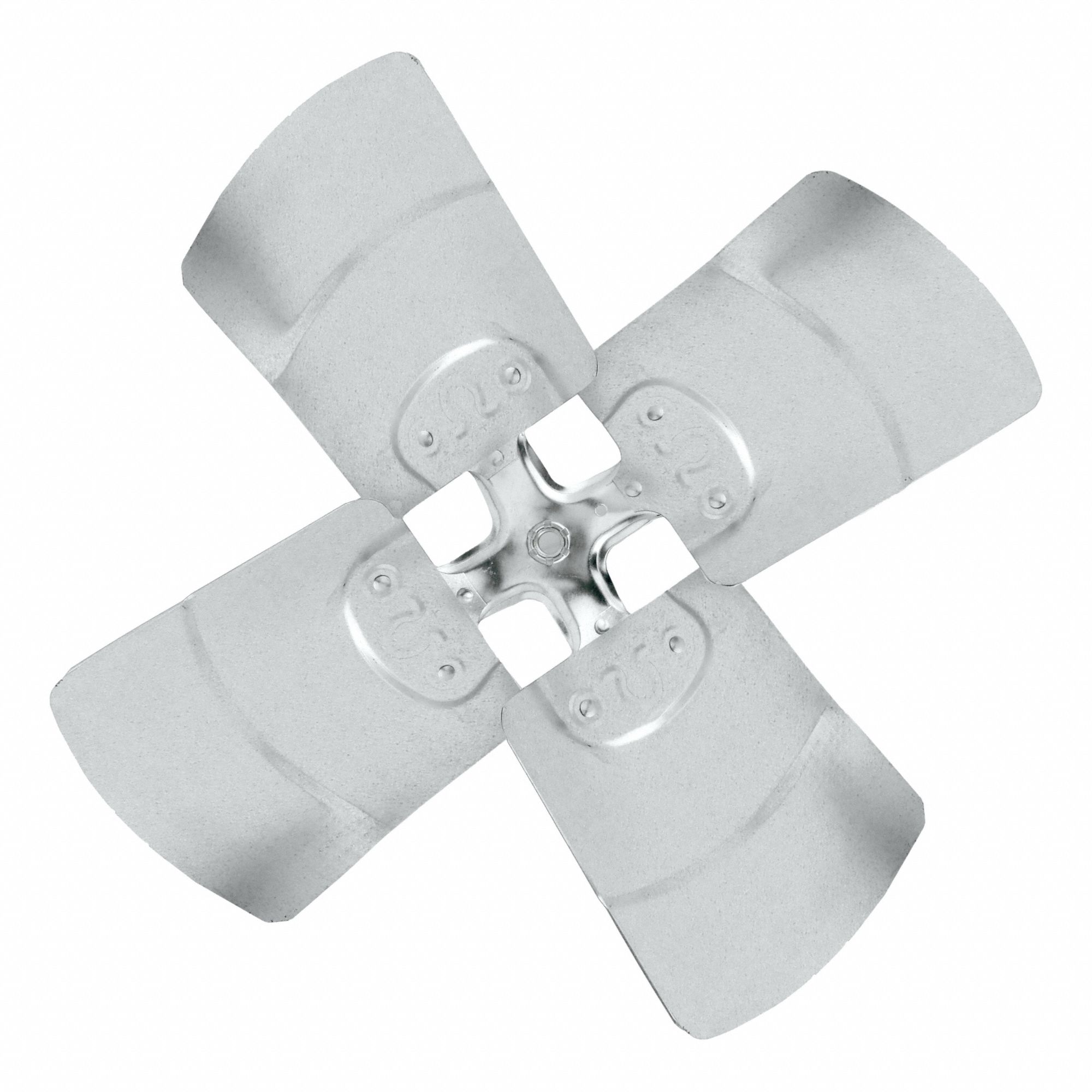 Replacement Propeller: 22 in Propeller Dia., 1/2 in Bore Dia., 28° Pitch, 4 Blades, Aluminum