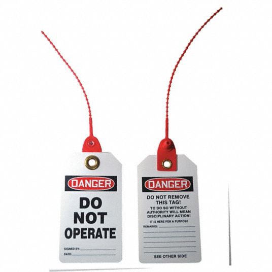 White, 10 Tags, Danger Tags 4DMG14DMG1 Grainger