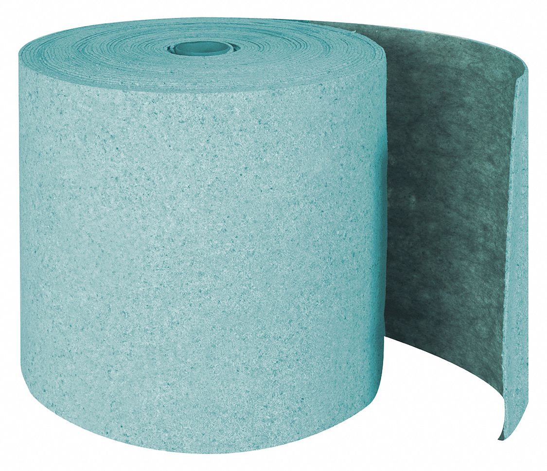 ROULEAU ABSORBANT, 19 X 14 1/4 PO EN TAILLE PERFORÉE, 150 PI X 28 1/2 PO, CELLULOSE, 62 GAL PAR PAQUET, BLANC