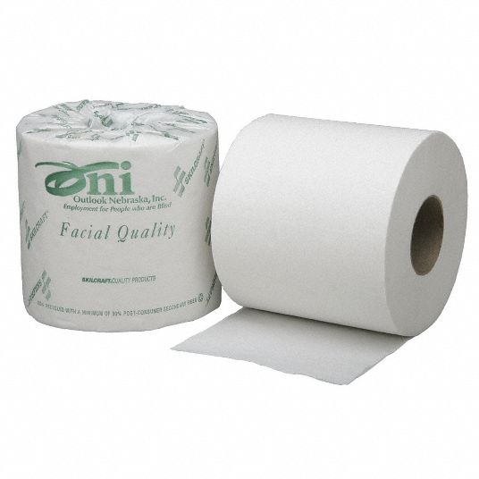 Single ply shop toilet paper