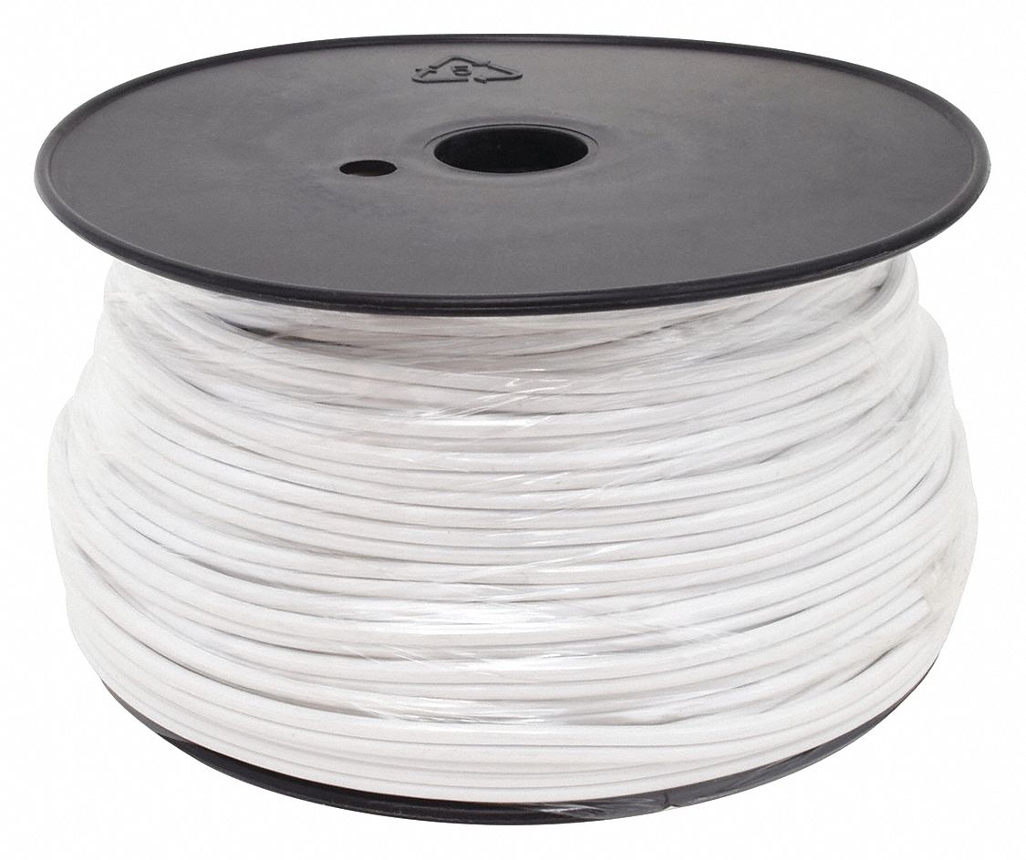 LAMP CORD, SPT-2, 16 AWG WIRE SIZE, 2 CONDUCTORS, WHITE, 250 FT L