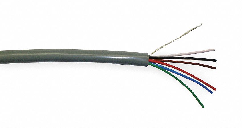 POWER LIMITED AND COMMUNICATION CABLE, 1,000 FT CABLE L, 7 STRANDS, 22 AWG, RISER, S-R PVC