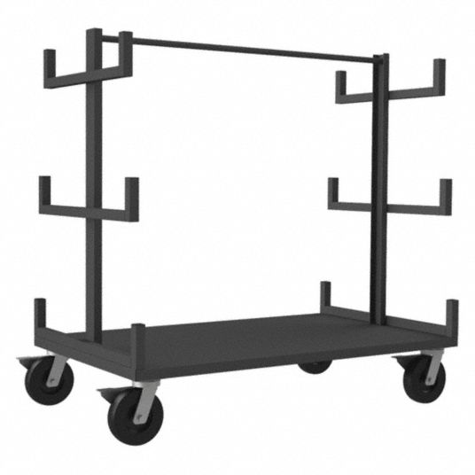 Grainger Approved Mobile Bar Pipe Rack 3 600 Lb Load Capacity 48 In X 36 In 4dra1 Bpt 3648 95 Grainger