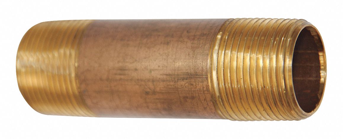 1/2 X 3  brass nipple Red brass pipe plumbing 