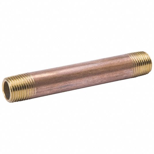 GRAINGER APPROVED 1/4 in x 2 ft Red Brass Pipe, Pipe 4DRU54DRU5