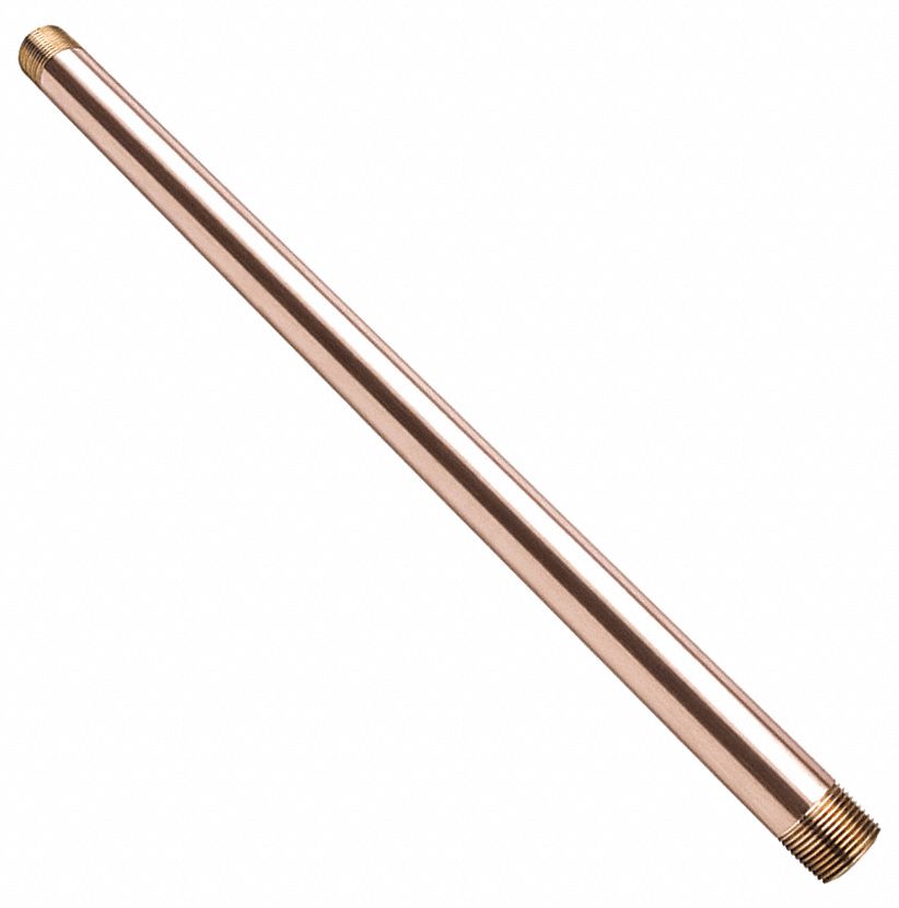 PIPE: RED BRASS, ⅜ IN NOMINAL PIPE SIZE, 4 FT L, BOTH ENDS THREADED, SCHEDULE 80