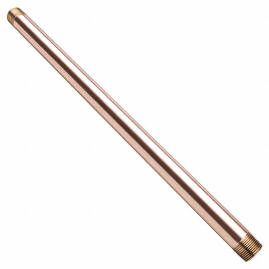 Red Brass, 1/2 in Nominal Pipe Size, Nipple - 4TJP3