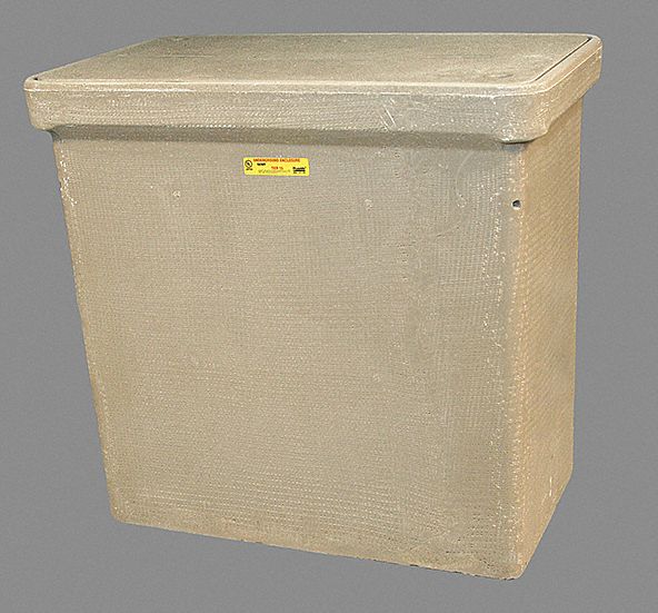 QUAZITE Underground Enclosure Assembly: Blank, 30 in Overall Ht, 32 1/4 in  Overall Lg, Gray