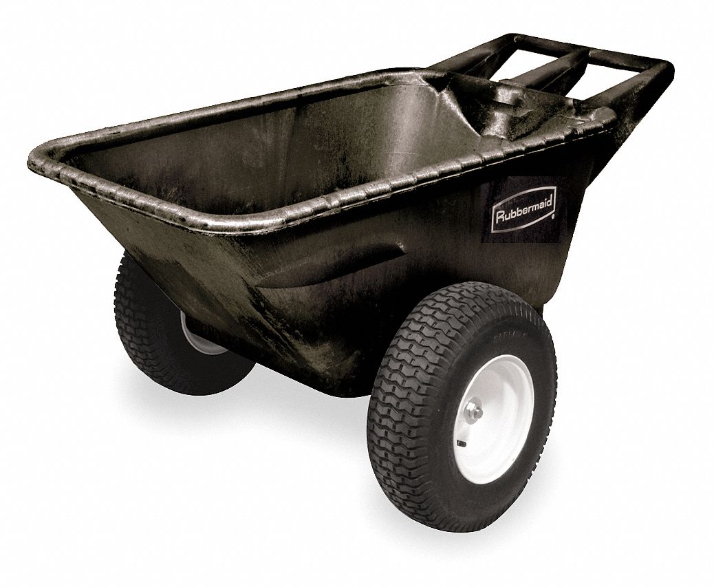 4DU48 - Big Wheel Cart HD 1/4 cu yd 700 lb Black