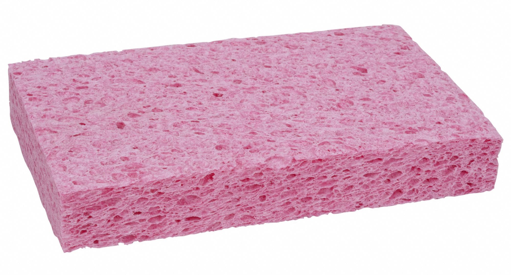 3M 6 1/2 in x 3 3/4 in Cellulose Sponge, Pink, 2PK 4DU50A21 Grainger