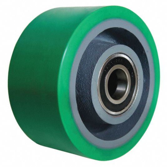 GRAINGER APPROVED Polyurethane Tread on Iron Core Wheel, 6 in Wheel Dia