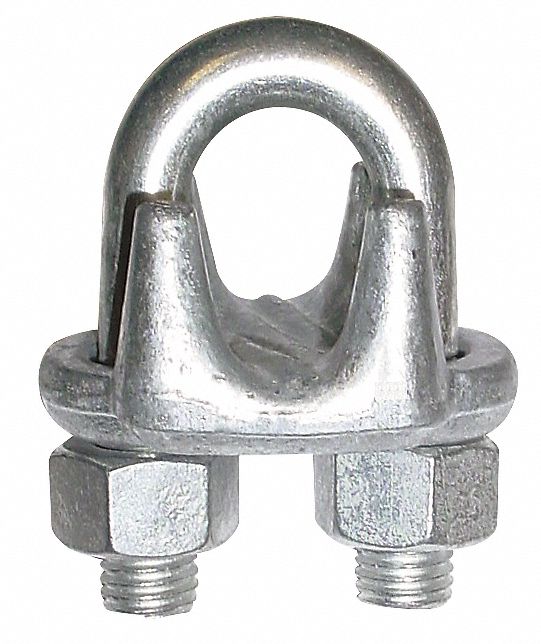 Wire Rope Clamp Clip 1/4 Inch M6,304 Stainless Steel Cable Clamps,Large U Bolt Saddle Guy Fastener,Clothesline Tightener,Pack of 16 