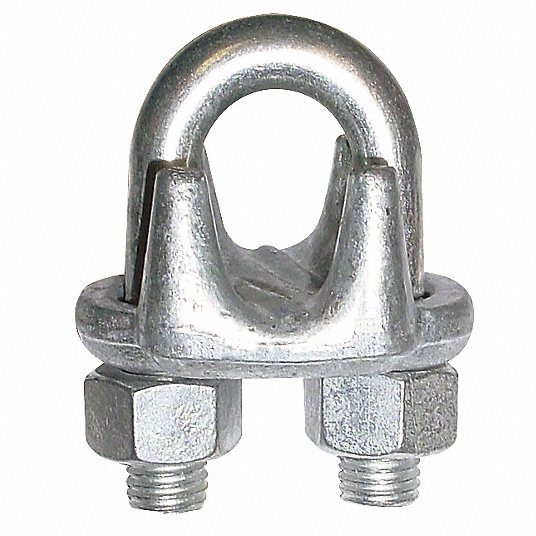 U-Bolt, Forged Steel, Wire Rope Clip - 4DV37