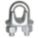 WIRE ROPE U-BOLT CLIP, ⅛ IN COMPATIBLE ROPE DIAMETER, 3¼ IN ROPE TURNBACK L, STEEL