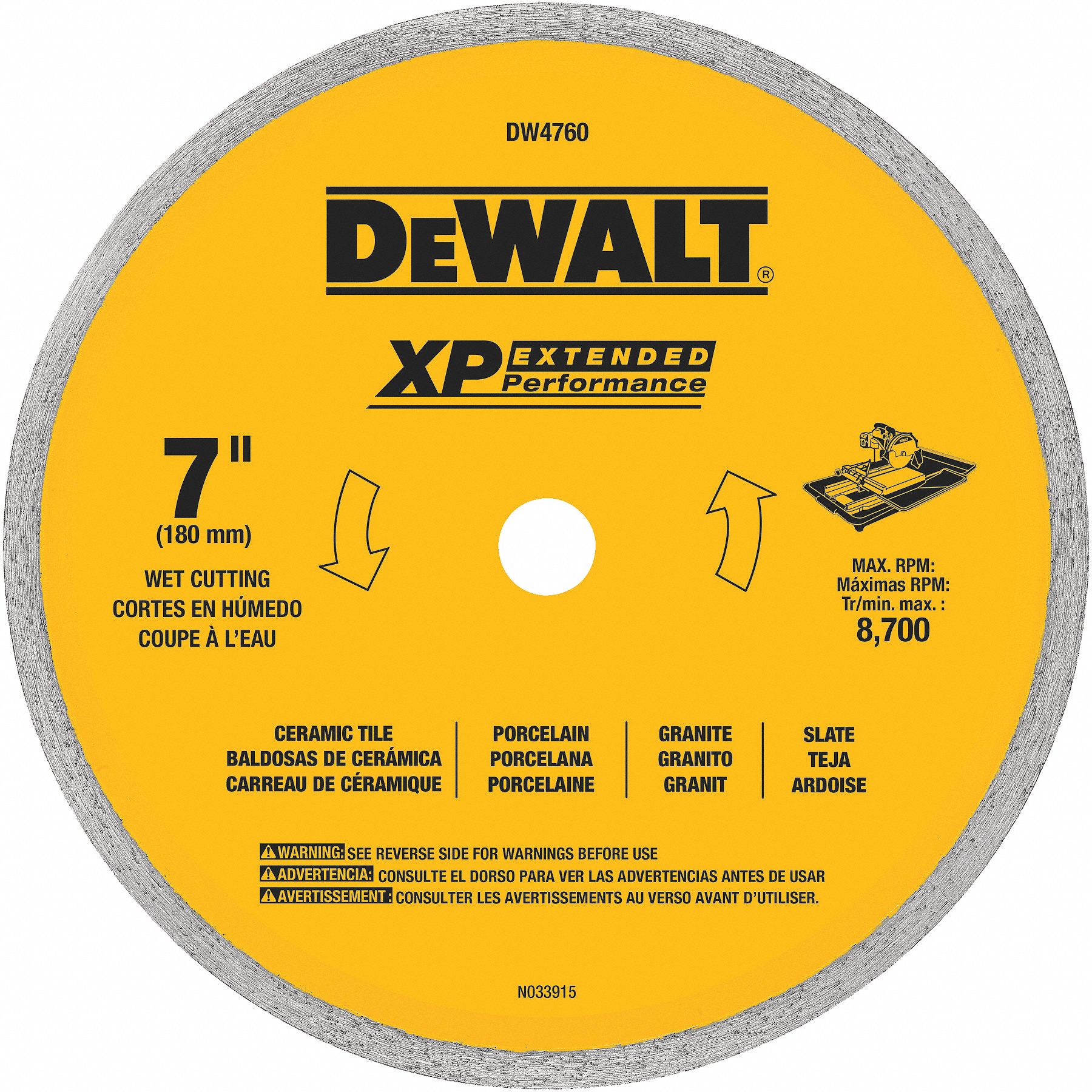 Wet tile saw blade 7 deals inch