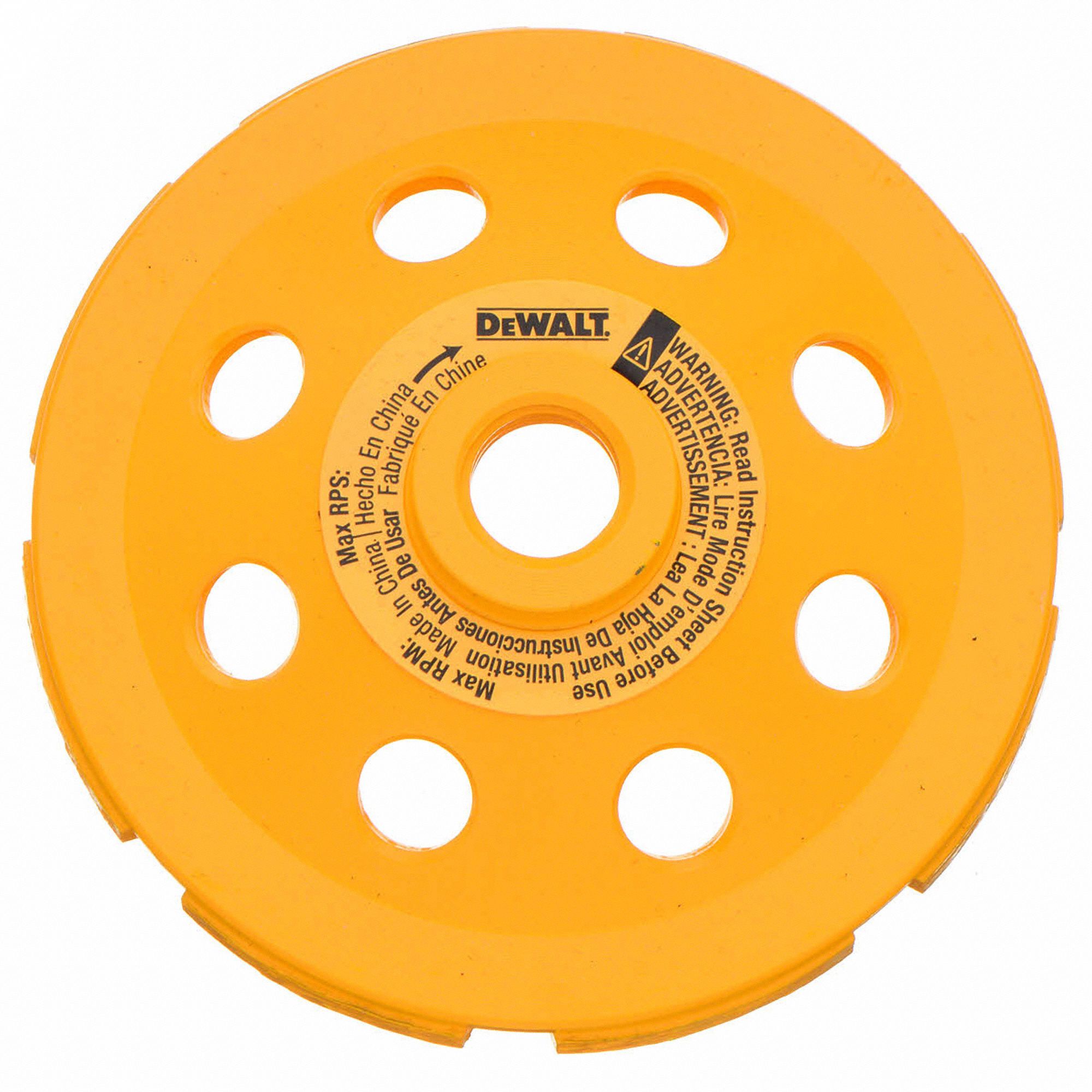 DEWALT Segment Cup Grinding Wheel 7 in Abrasive Wheel Dia, 8,600 RPM Max. RPM, 5/8"11 Arbor