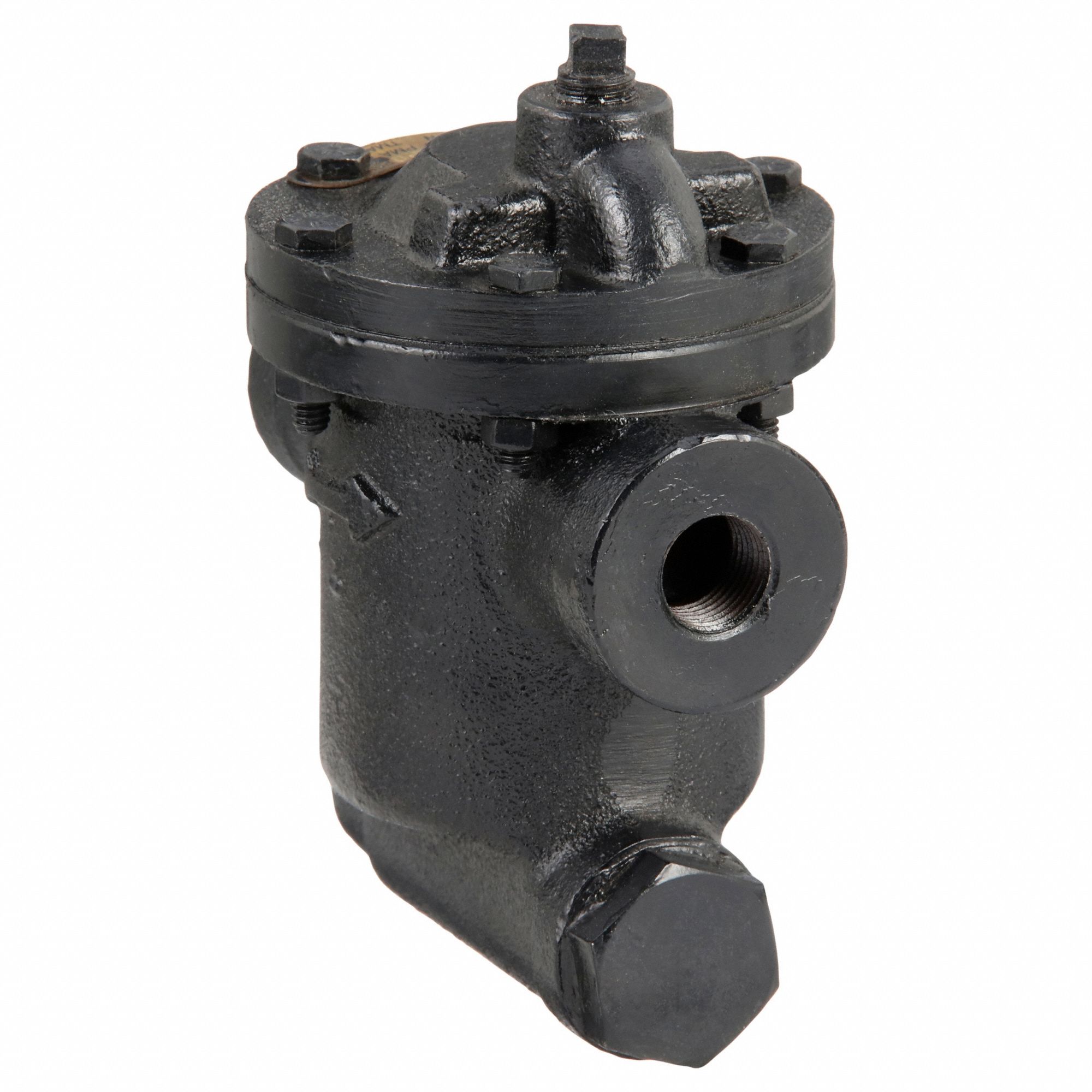 Steam Trap: Cast Iron, 1/2 in FNPT, 690 lb/hr, 20 psi Max., 450°F Max., Strainer Included