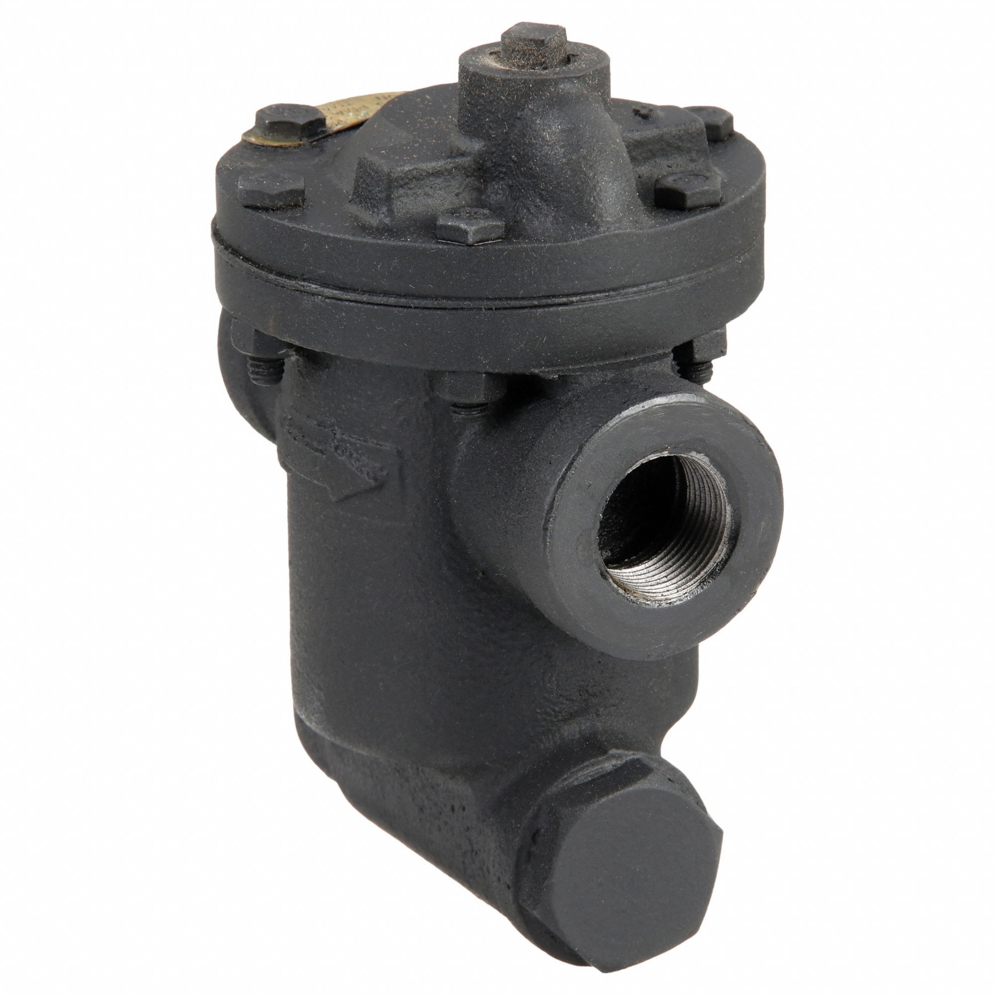 Steam Trap: Cast Iron, 3/4 in FNPT, 680 lb/hr, 125 psi Max., 450°F Max., Strainer Included