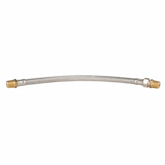 GRAINGER APPROVED Flexible Hose Assembly, Hose Fittings Brass 1/2 in ...