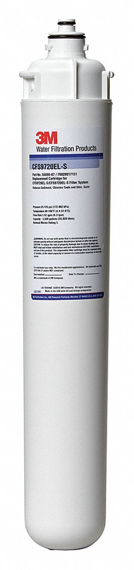 Quick-Connect Water Filter: 5 micron, 1.7 gpm, 18 3/4 in Overall Ht