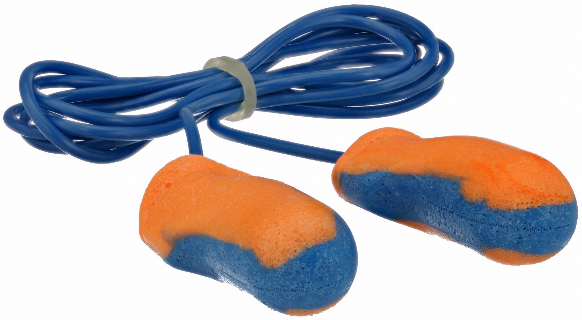 EARPLUGS, DISPOSABLE, PU FOAM/METAL/PVC, UNIVERSAL, CONTOURED-T, CORDED, 100PR