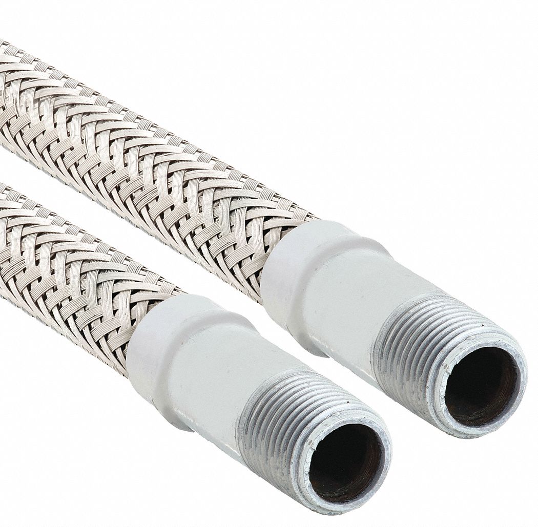 1/2 in Hose Inside Dia., 6 in Dynamic Min. Bend Radius (In.), Flexible Metal Hose Assembly