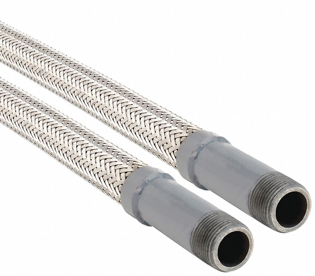 1/2 in Hose Inside Dia., 6 in Dynamic Min. Bend Radius (In.), Flexible Metal Hose Assembly