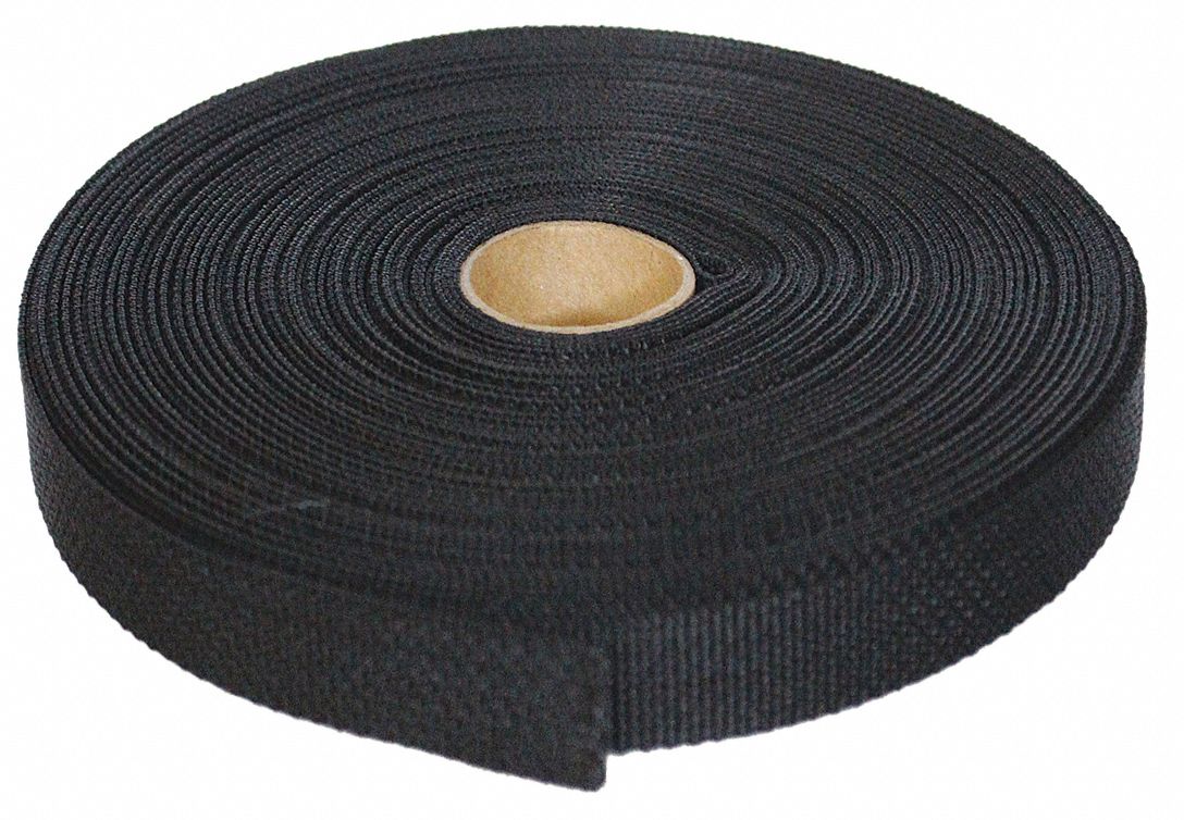 BULK-STRAP Bulk Webbing: 3/4 in Wd, 102 ft Lg, 0.043 +/-0.005, Black ...