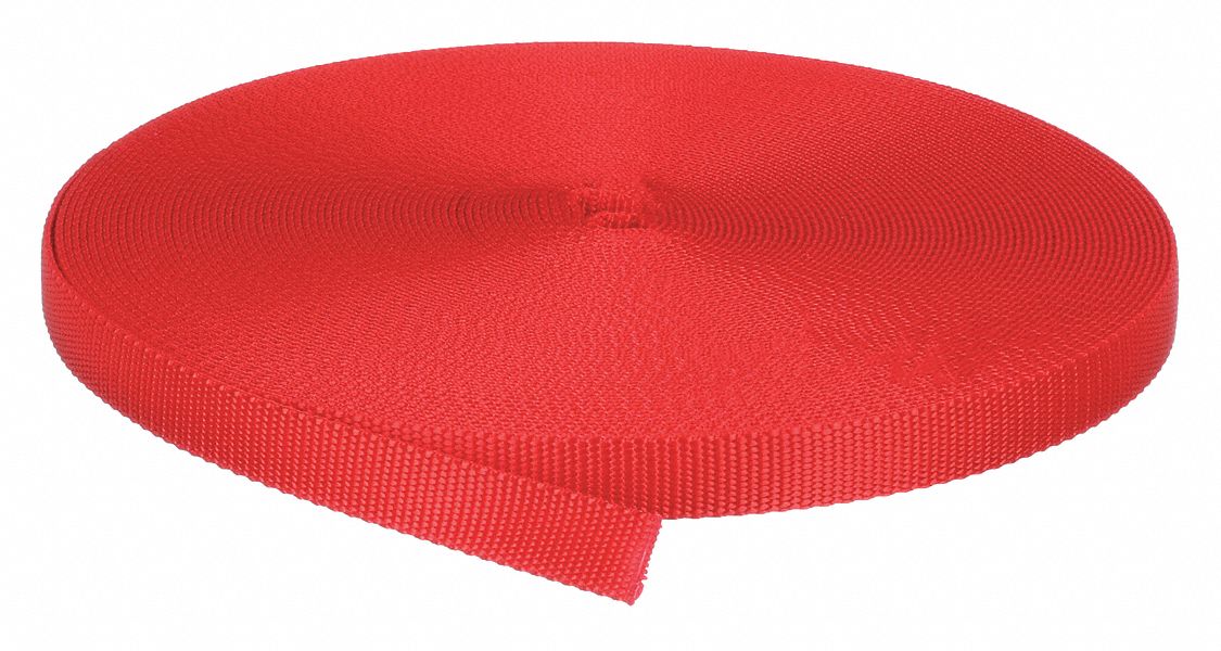 BULK WEBBING, NYLON, 3,800 LB/IN TENSILE STRENGTH, 1,250 LB WORKING LOAD LIMIT, 51 FT L