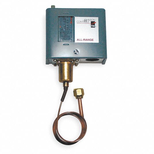 JOHNSON CONTROLS Single Pressure Controls, Opens On Low Pressure, 35 to