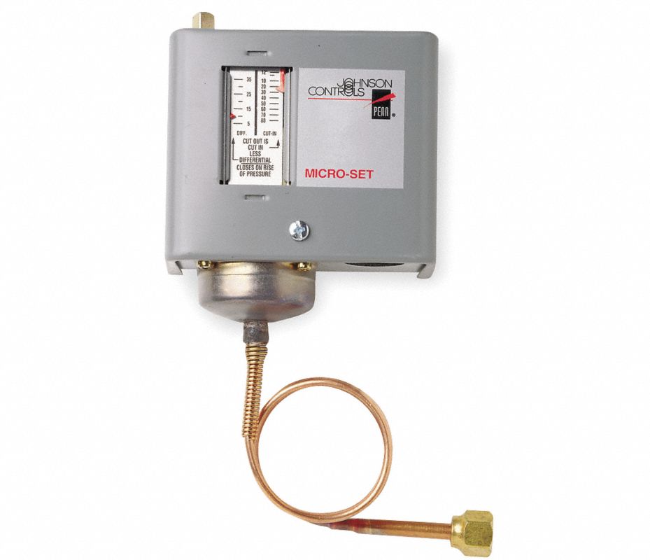 JOHNSON CONTROLS Controles Ind Presión,SPST,Baja Presión Controles de