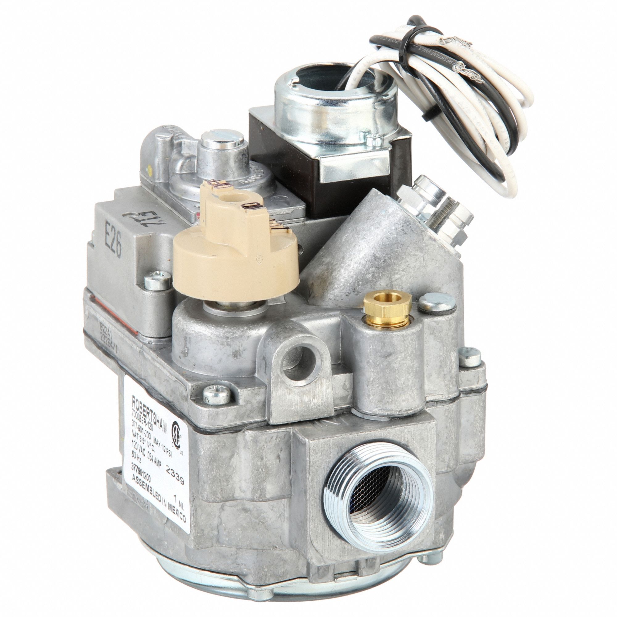 GAS VALVE, STANDING PILOT, 1-STAGE, 300,000 BTUH, FAST OPENING, 120V AC, ¾ IN FEMALE NPT