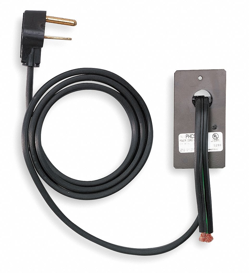 CORD SET 6 FT, SURFACE, FOR 4E169, 30 A, FITS 3½ TO 5 KW, 240V AC, PLUG