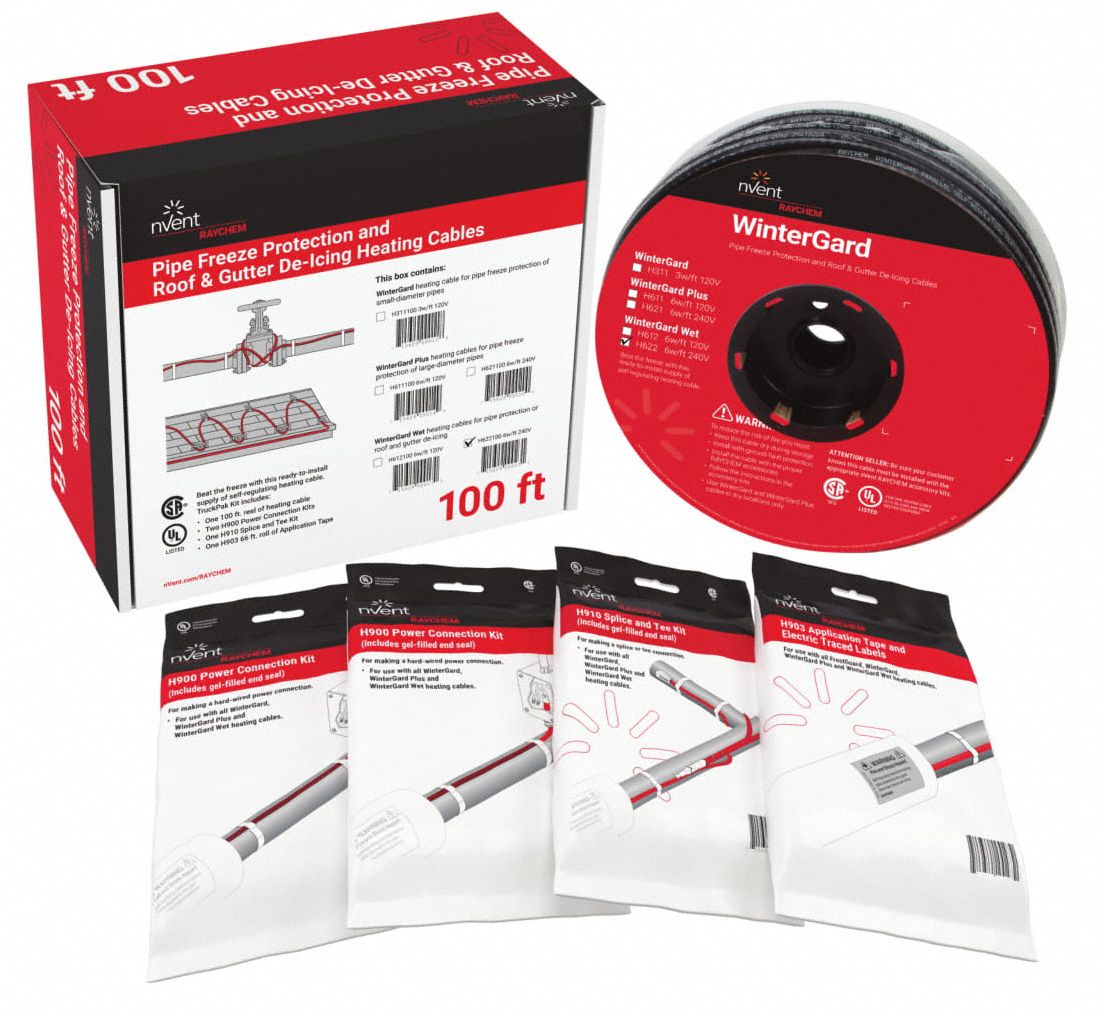 RAYCHEM Electric Heating Cable Kit For Indoor/Outdoor Use Outdoors