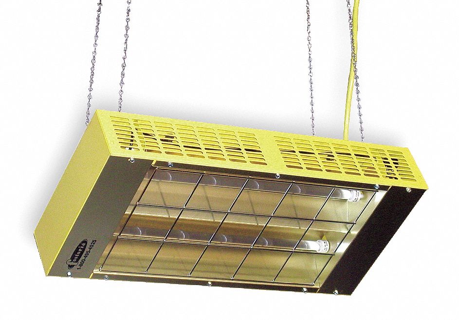 Electric Infrared Heater Indoor Outdoor Suspended Cart Mount Voltage 120 Watts 2000 1000