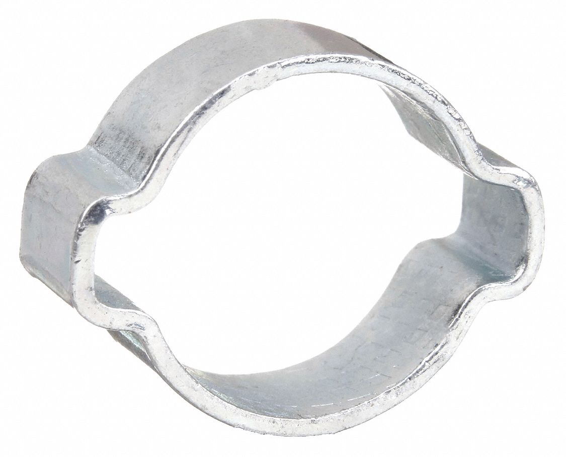 31/64 in – 19/32 in Clamping Dia, Zinc Plated Steel, Hose Clamp - 4E599 ...